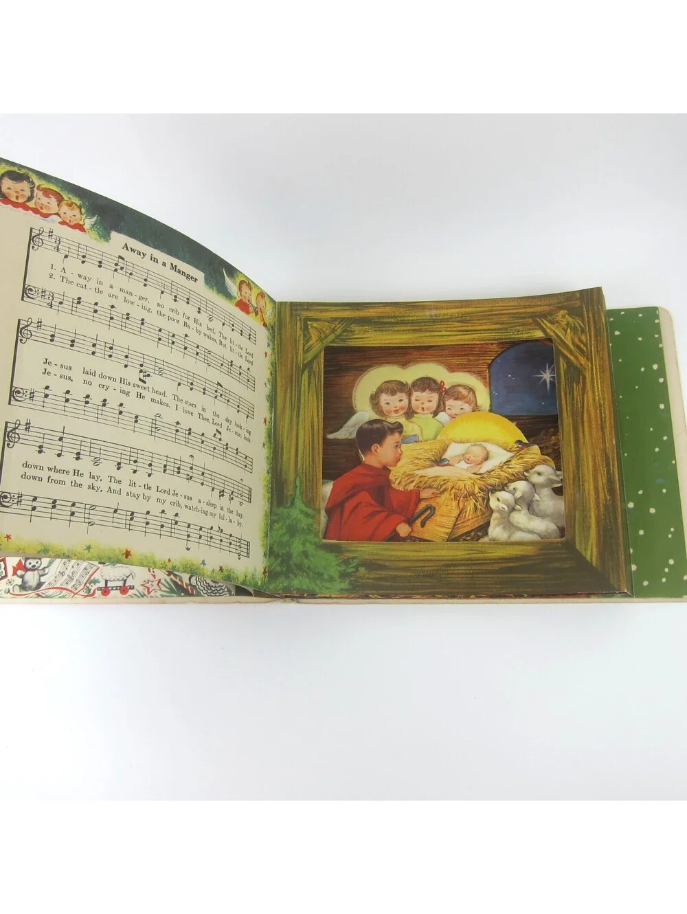 Vintage Christmas on Stage Pop Up Book Charlot Byi Children's Spiral Bound 1950